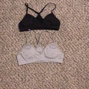 Black & white sports bras